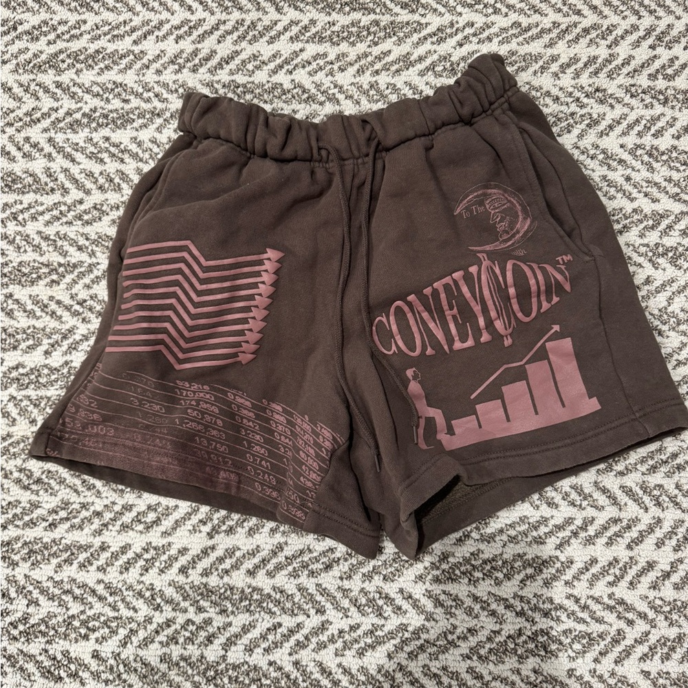 PacSun Brown Graphic Athletic Shorts